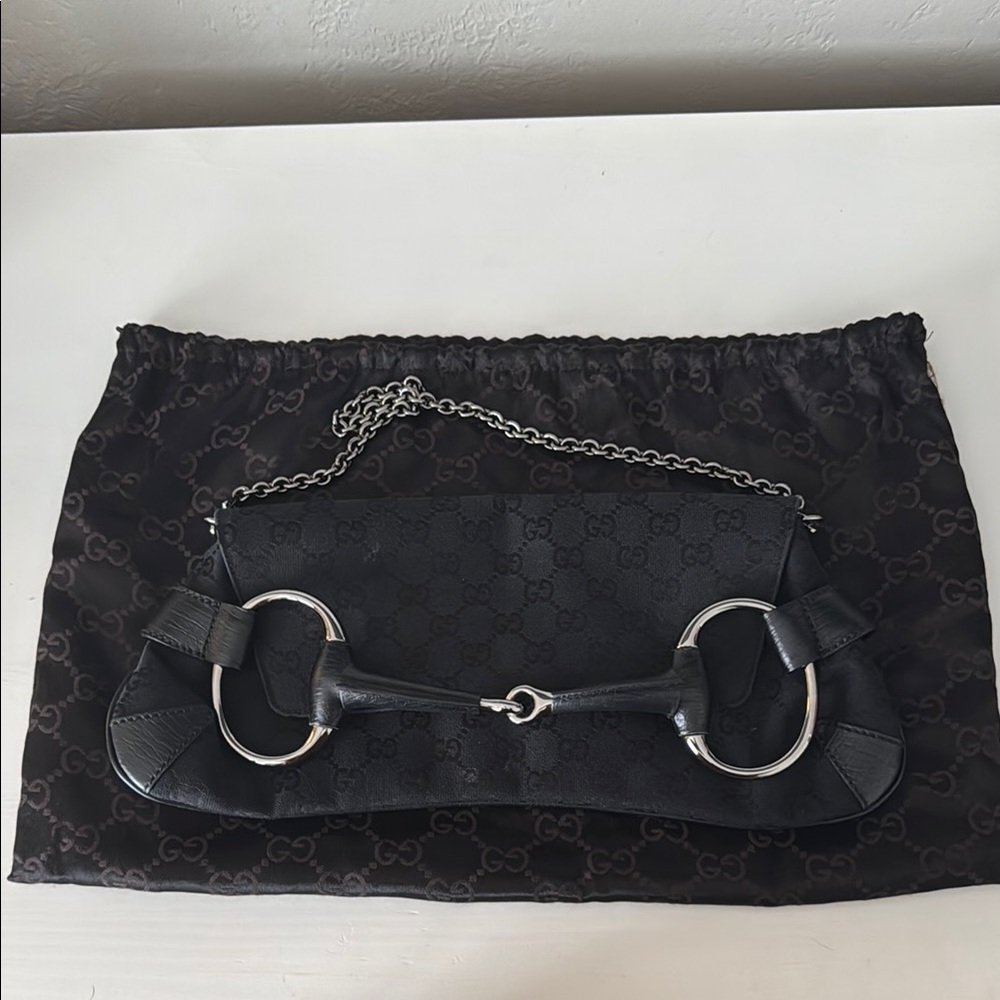Vintage Gucci Black Shoulder Bag